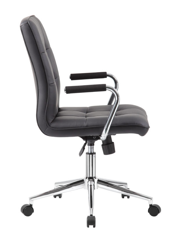 Boss Millennial Modern Home Office Chair - Vinyl Upholstered Ergonomic Desk Chair Models B330, B331, B330PM - Perfect for Remote Work & Gaming Setup