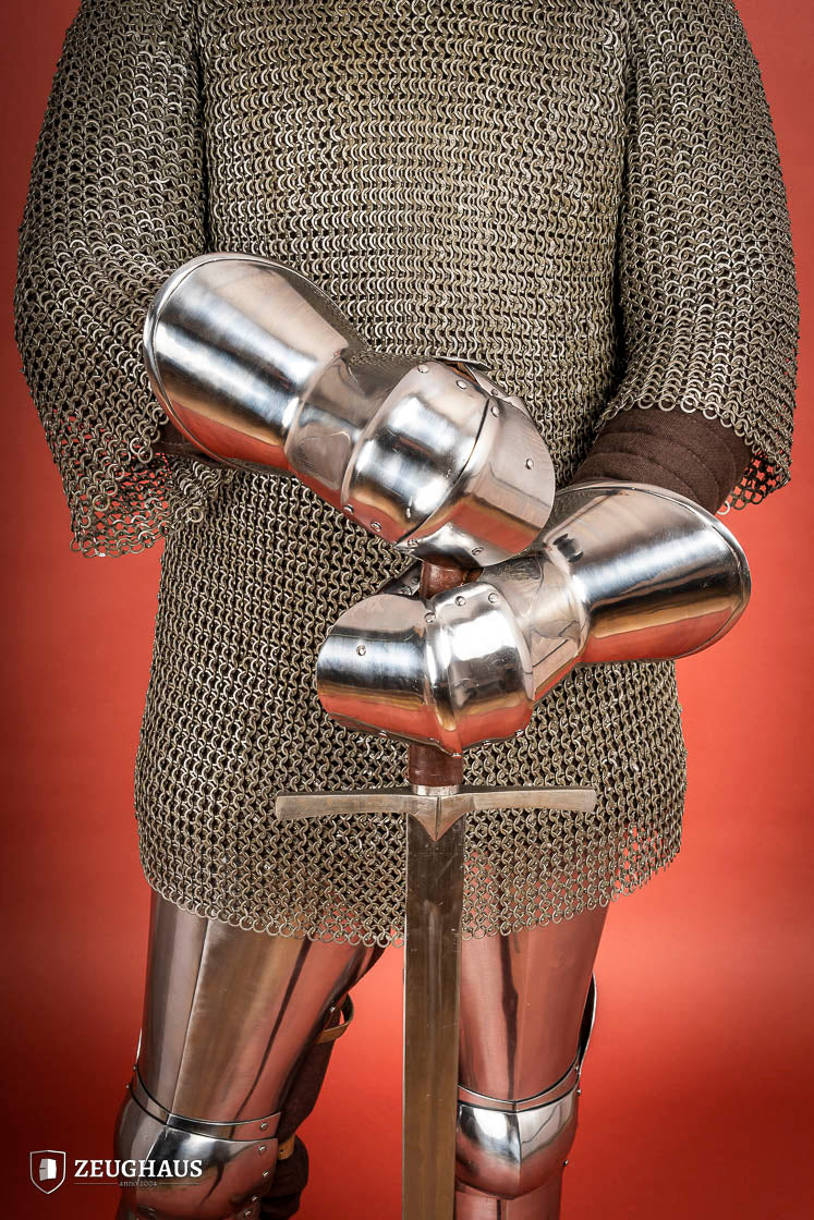 Premium 1.6mm Polished Milanese Mitten Gauntlets - Stainless Steel Armor Gloves for Medieval LARP, Cosplay & Renaissance Faire Costumes