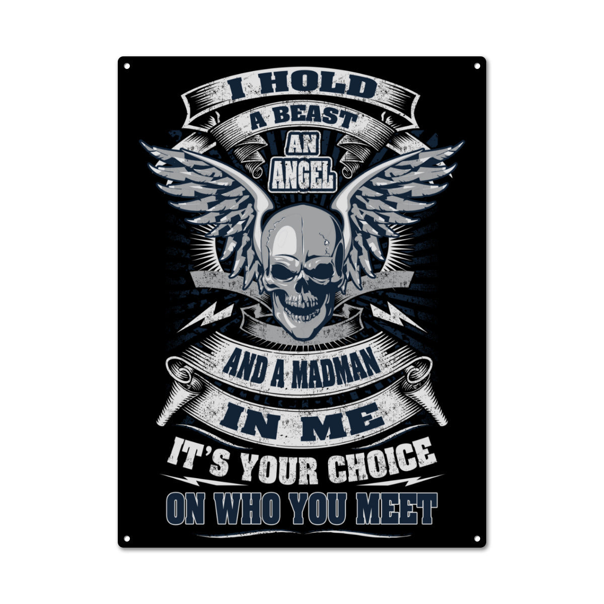 Custom Aluminum Sign - Personalized Choice on Who You Meet - Perfect for Home, Office, Bar & Man Cave Decor
