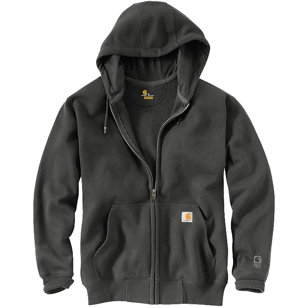 Men's Carhartt Rain Defender Full Zip Hoodie - Waterproof Windproof Fleece Jacket for Outdoor Work & Hiking