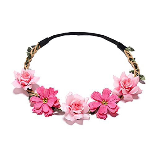 1PC Boho Floral Hair Clip - Elegant Flower Headband for Women, Beach Wedding, Festival, Party Accessories - Perfect for Bridal, Summer Outfits & Boho Chic Style