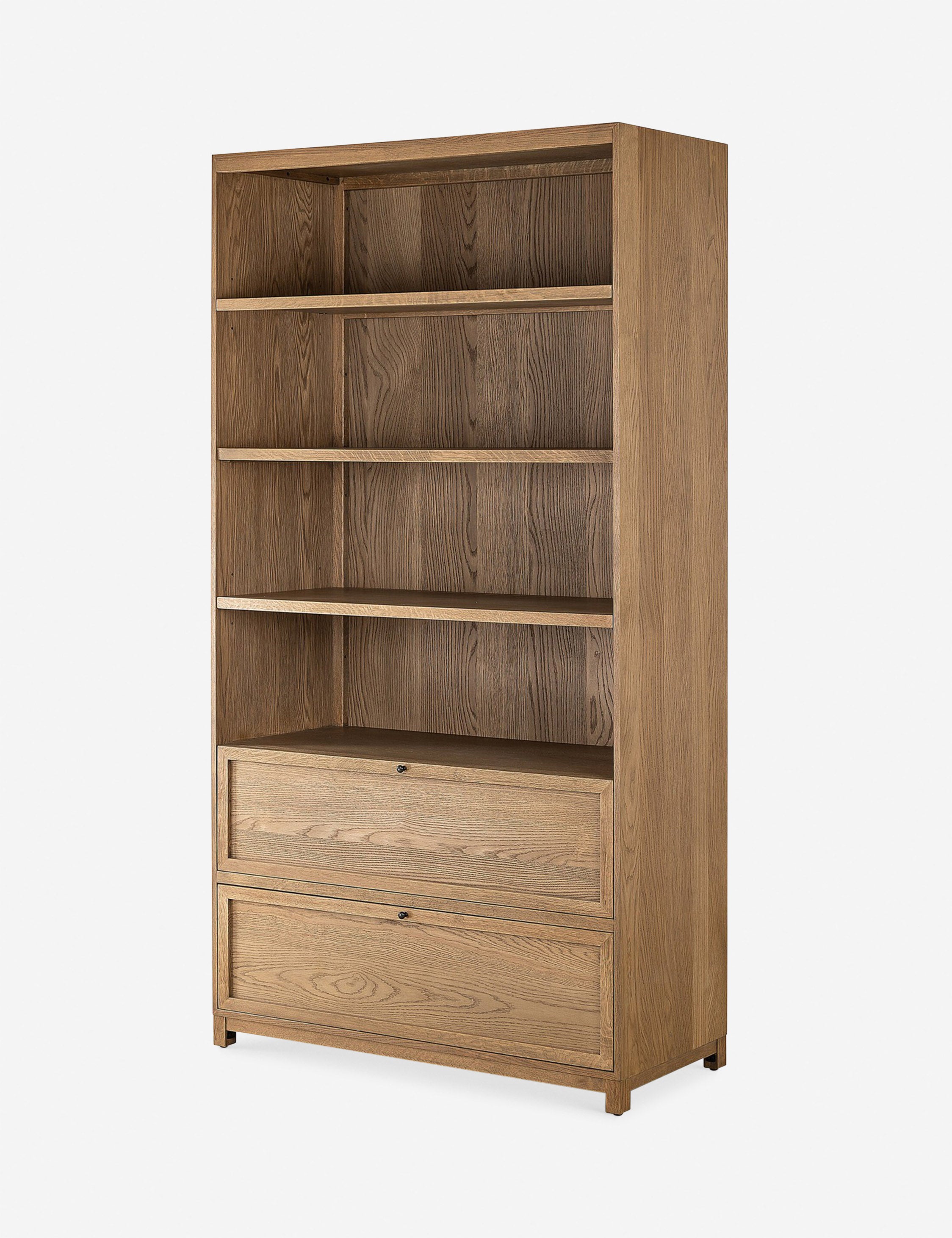 Stylish Carly Bookcase - Modern Wooden Bookshelf for Home & Office Organization - Perfect for Living Room, Bedroom, or Study Room Decor