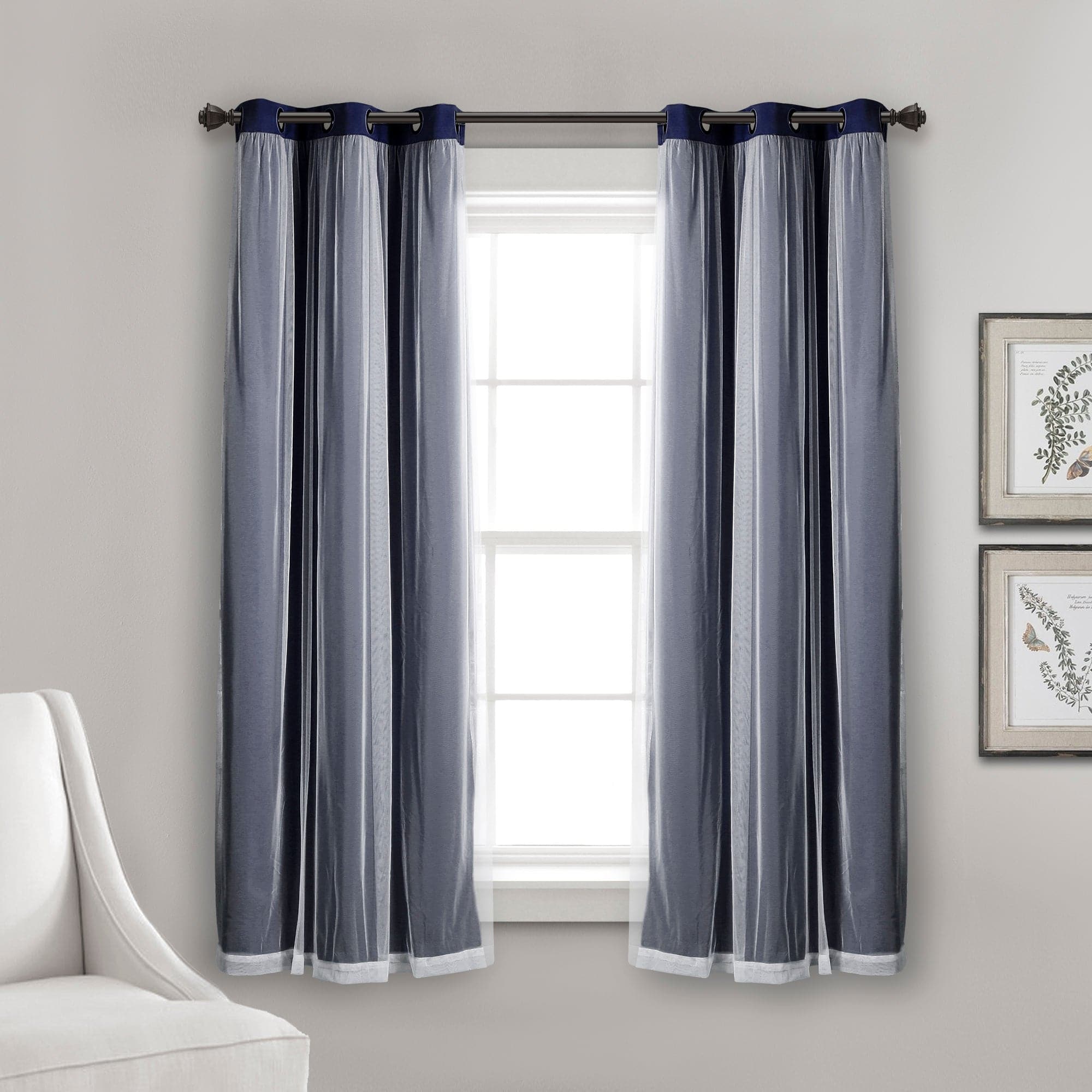 Blackout Curtains with Grommet Top & Insulated Lining - Thermal Sheer Window Panels for Bedroom, Living Room & Home Office - Energy Efficient & Noise Reducing