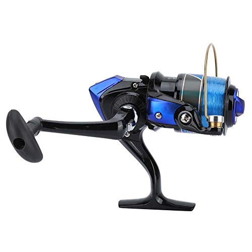 **YF Series 2000-Black Fishing Reel - 12BB Ball Bearing, Plastic Plated for Freshwater & Saltwater Fishing - Perfect for Bass, Trout, and Offshore Angling**