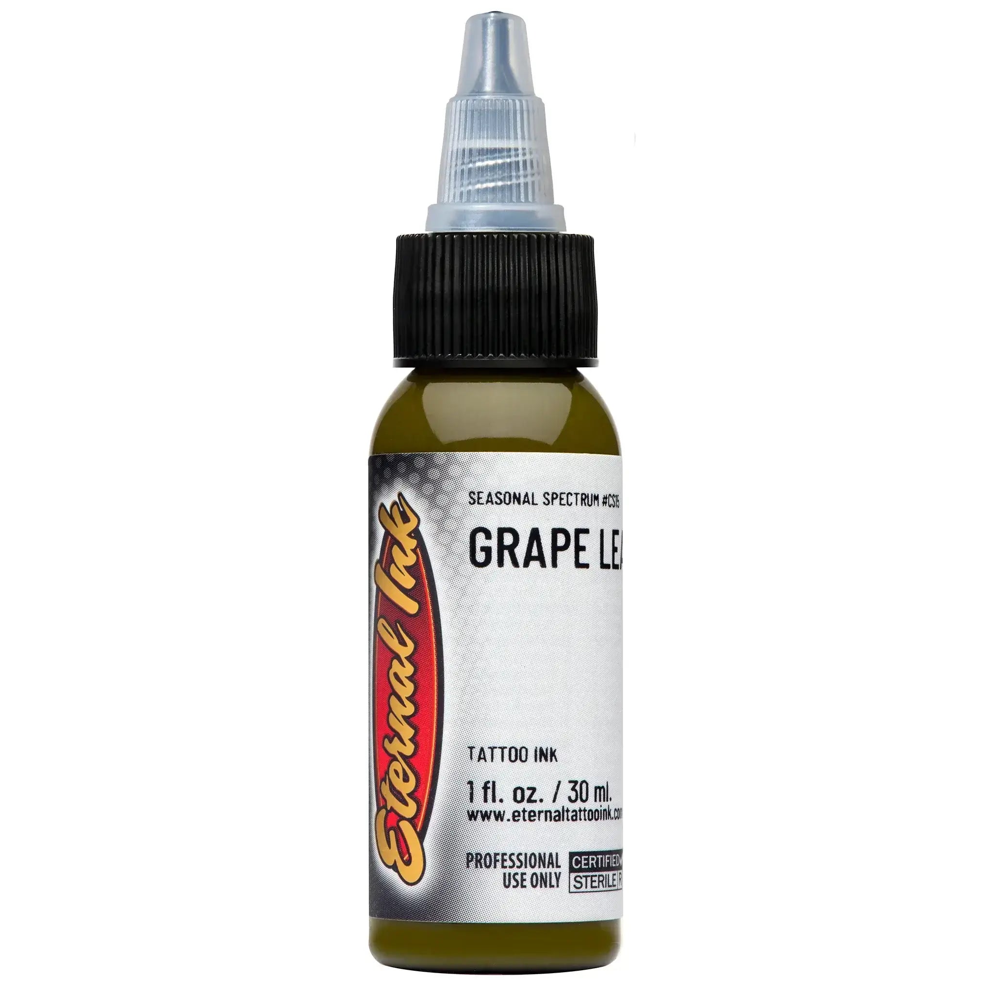 Premium Grape Leaf Eternal Ink - 1 oz Bottle for Tattoo Artists & Body Art - Long-Lasting, Vibrant & Safe for Skin - Perfect for Professional Tattoos, Permanent Makeup & Artistic Designs