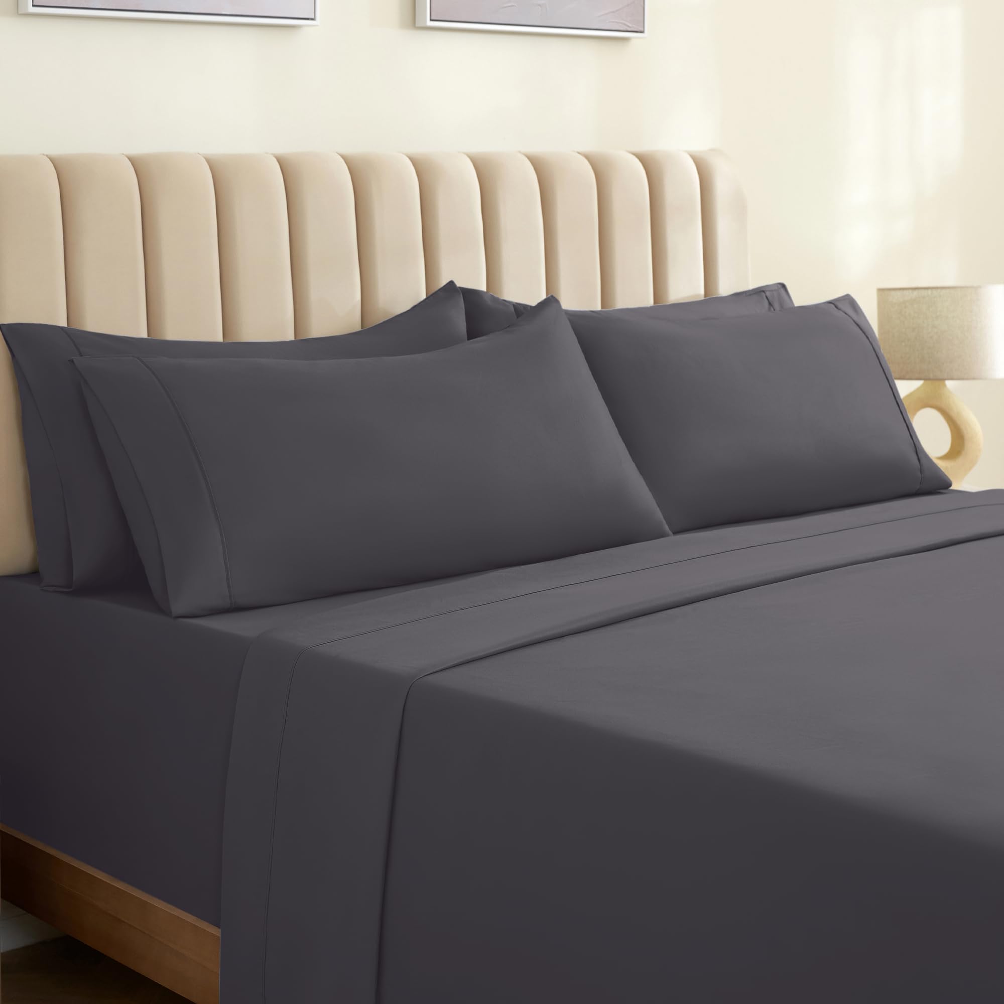 LuxClub 6-Piece Queen Sheet Set - 18