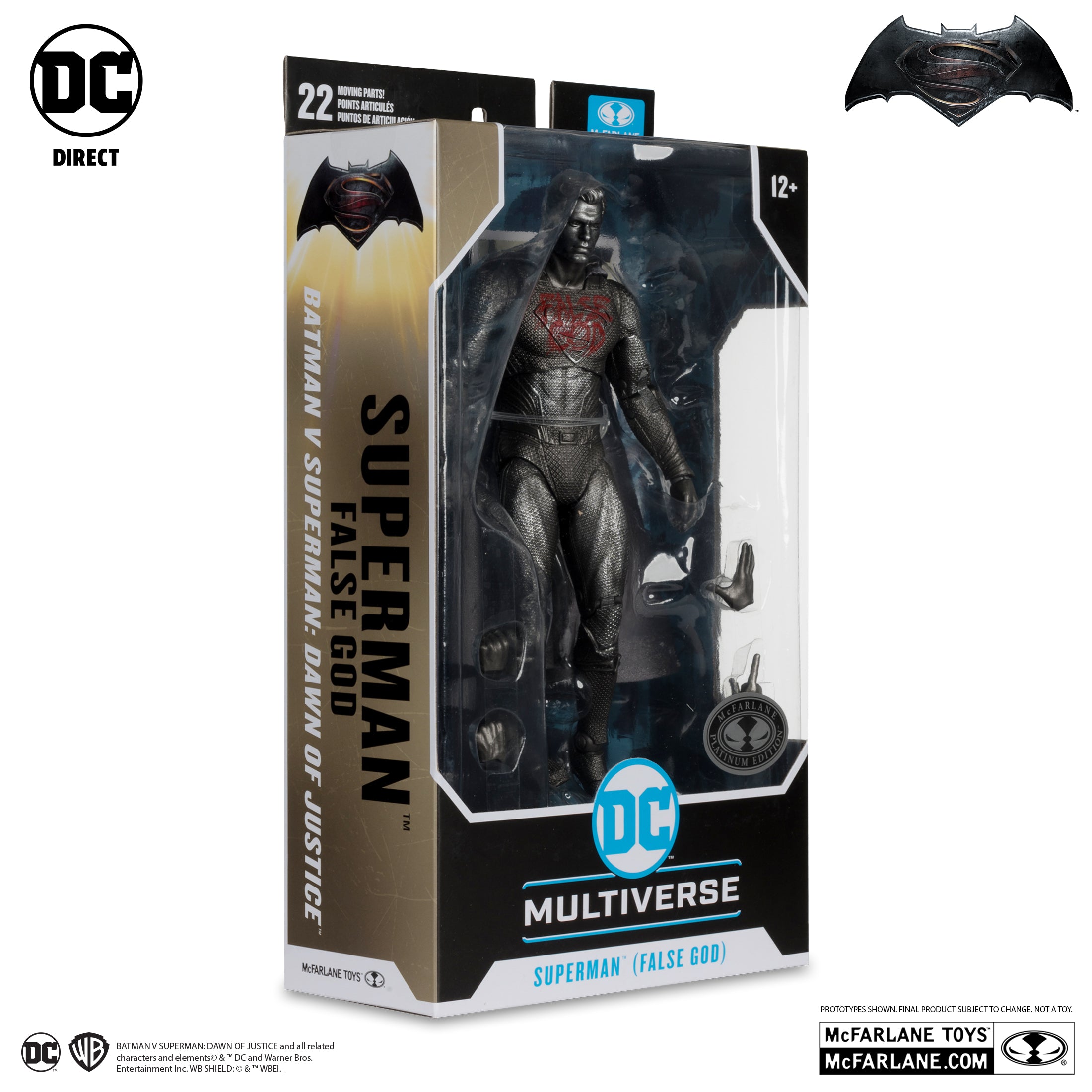 Superman (False God) Platinum Edition Action Figure - Batman v Superman: Dawn of Justice DC Multiverse Collectible - Perfect for Display, Gifts & DC Fans