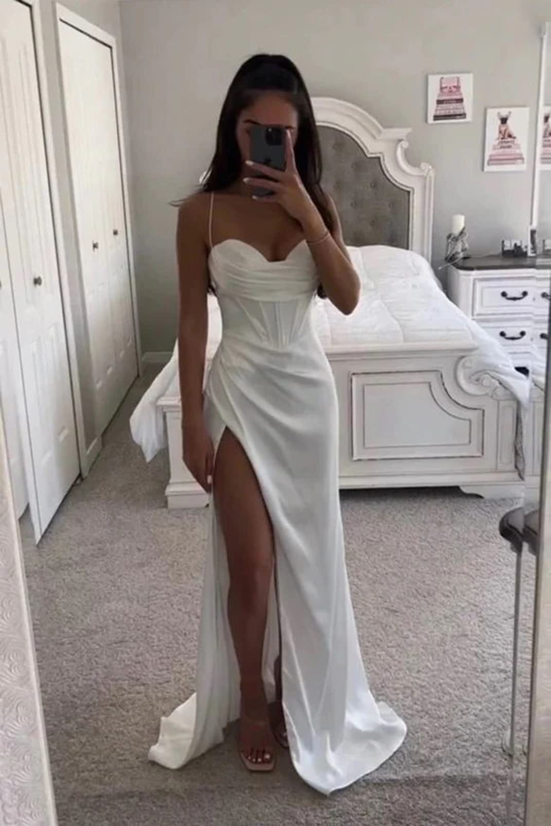 Elegant 2025 Mermaid Wedding Dresses for Women - Boho Satin Bridal Gowns for Bride | Perfect for Beach Weddings, Vow Renewals & Romantic Ceremonies