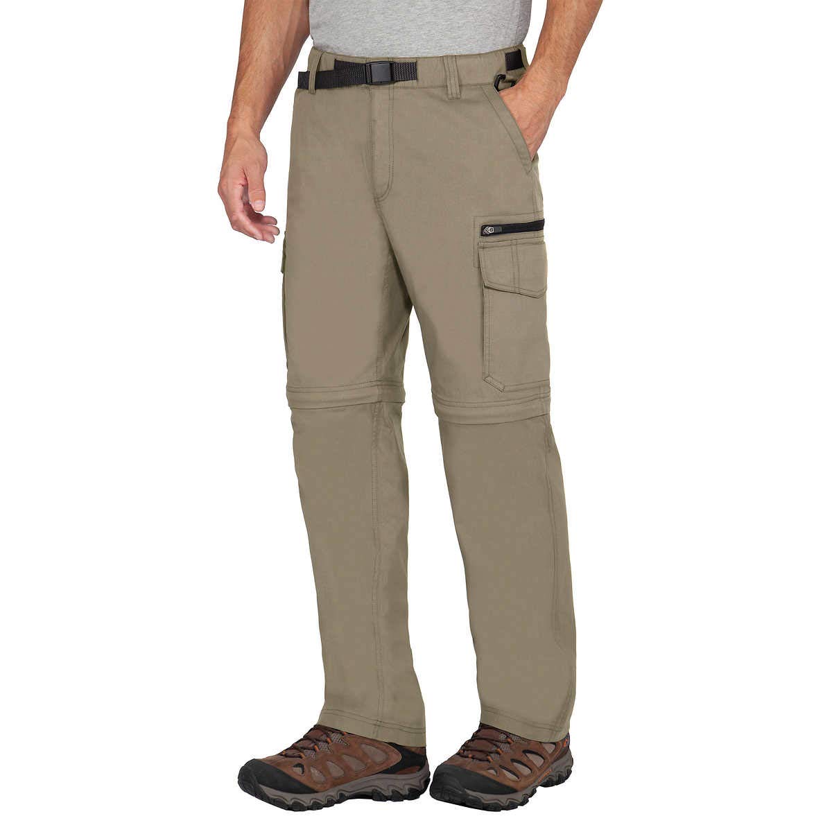 Men's Lightweight Convertible Stretch Cargo Pants & Shorts - Quick-Dry, Breathable Outdoor Hiking Pants with Multiple Pockets (Sand, Size Mx30) | Perfect for Camping, Travel & Adventure Activities