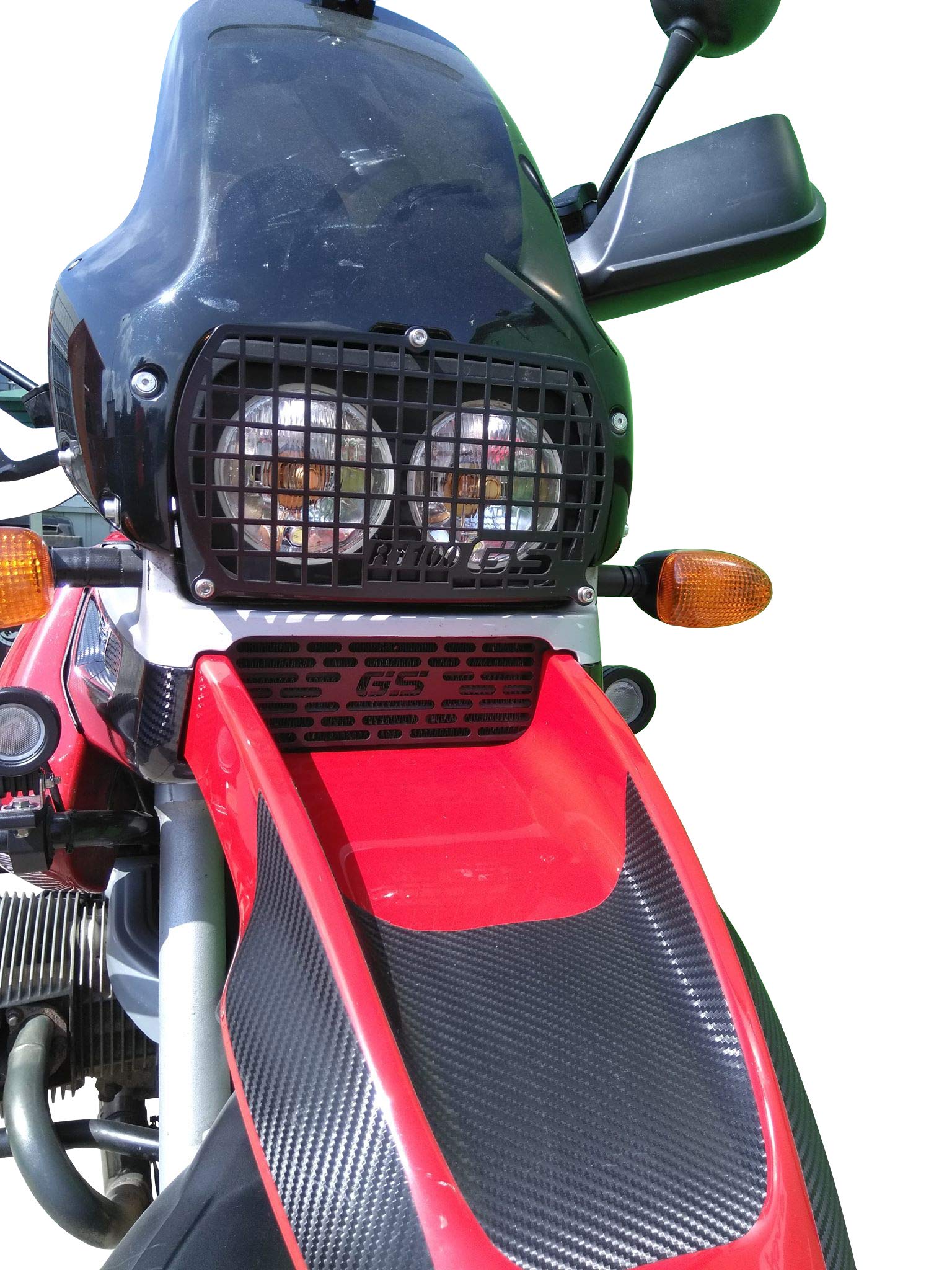 BMW R1100GS Motorcycle Cooler Cover Guard & Protector Grille - Black | Durable Engine Protection for Adventure Riding & Off-Road Use