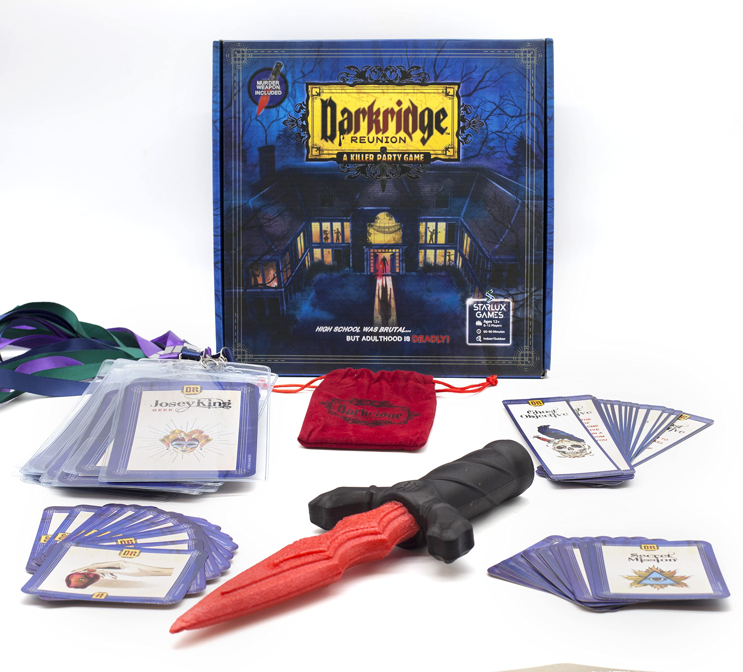 Darkridge Reunion Murder Mystery Game for 6-12 Players - High School Reunion Party Kit