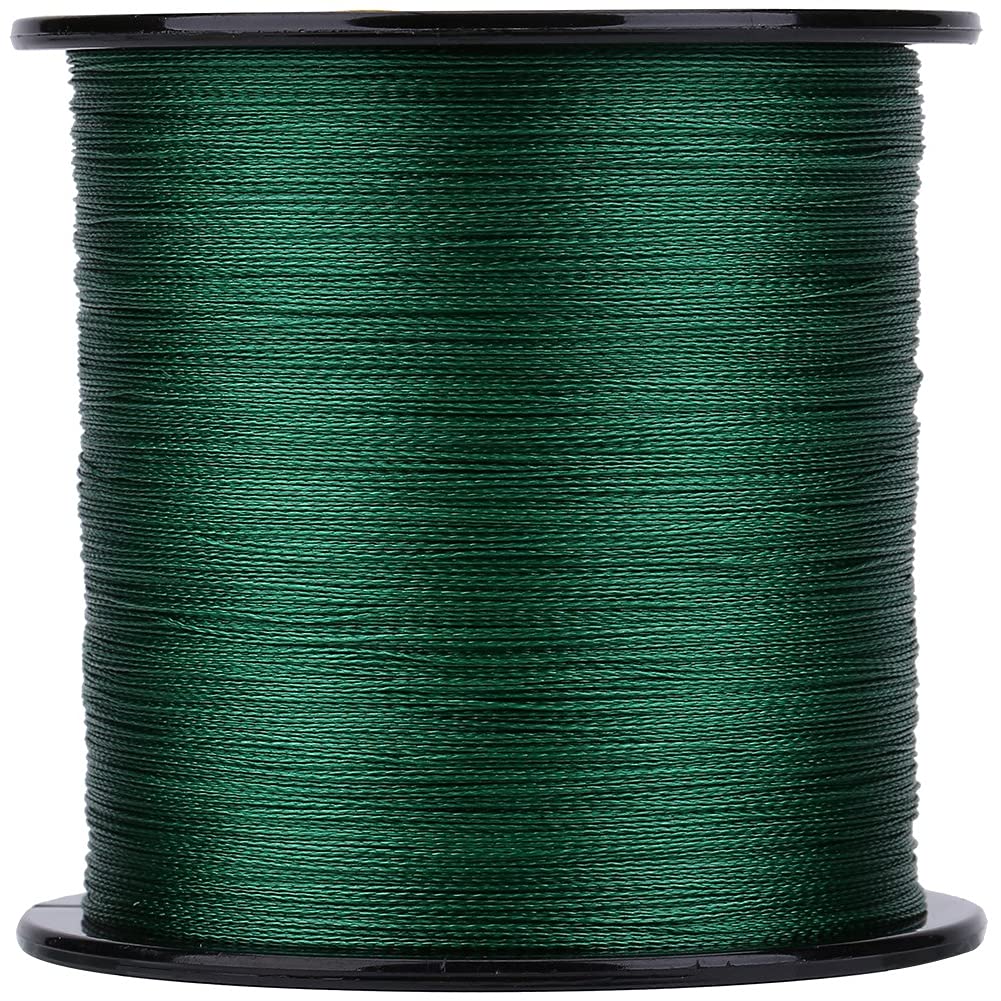 Premium 500m PE Braided Fishing Line - 4 Strand Multifilament Saltwater & Freshwater Fishing Line (1.5mm, Green) | Ideal for Deep Sea Fishing, Bass Fishing & Sport Angling