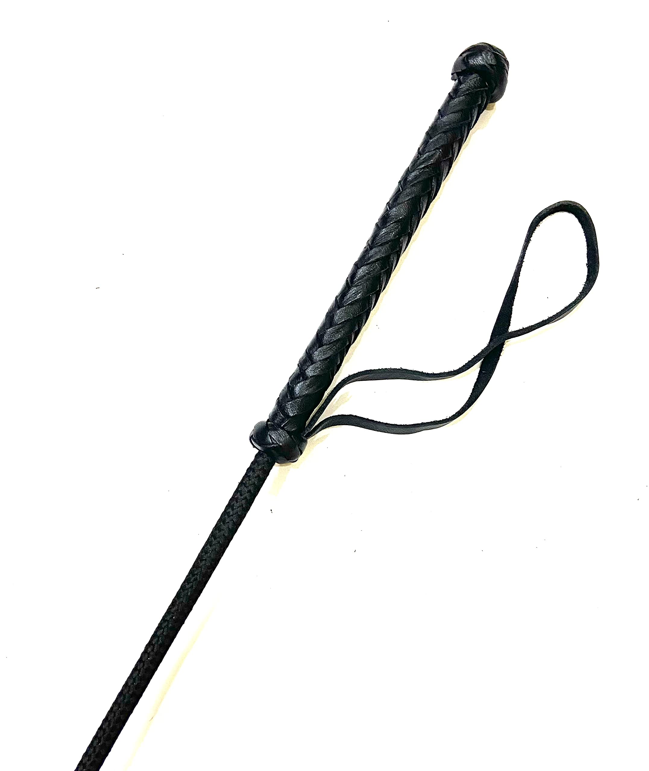 Genuine Leather Braided Dog Leash for Walking & Training - Durable & Stylish (Black, 27 Inch) - Perfect for Daily Walks, Obedience Training & Outdoor Adventures