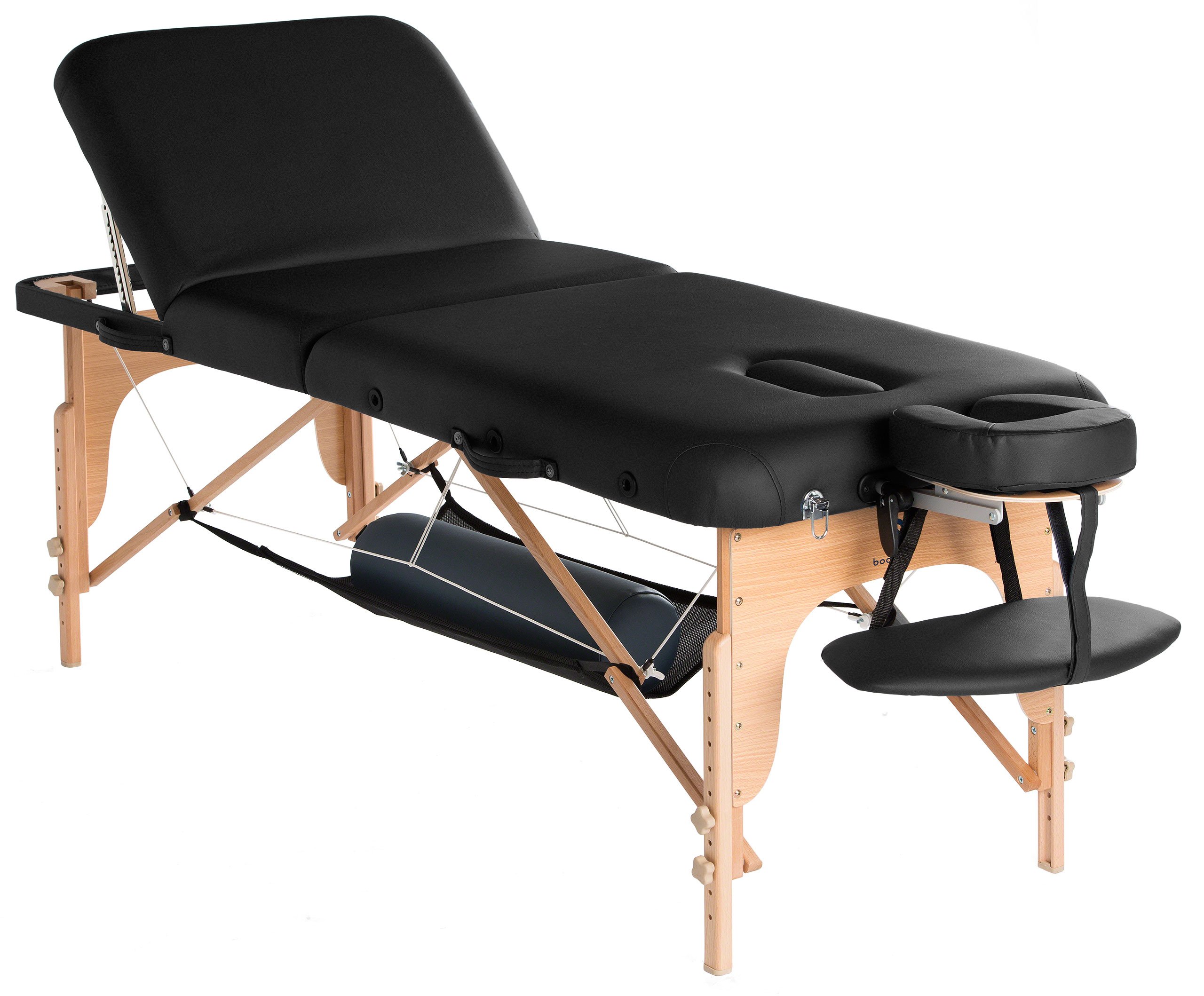 BodyPro® Deluxe Liftback Professional Massage Table - 7CM High Density Foam with Breathable Holes, Adjustable Face Cushion, Side Arms, Reiki Panels & Carry Case - Portable for Spa, Chiropractic & Home Use (15Kg Capacity)