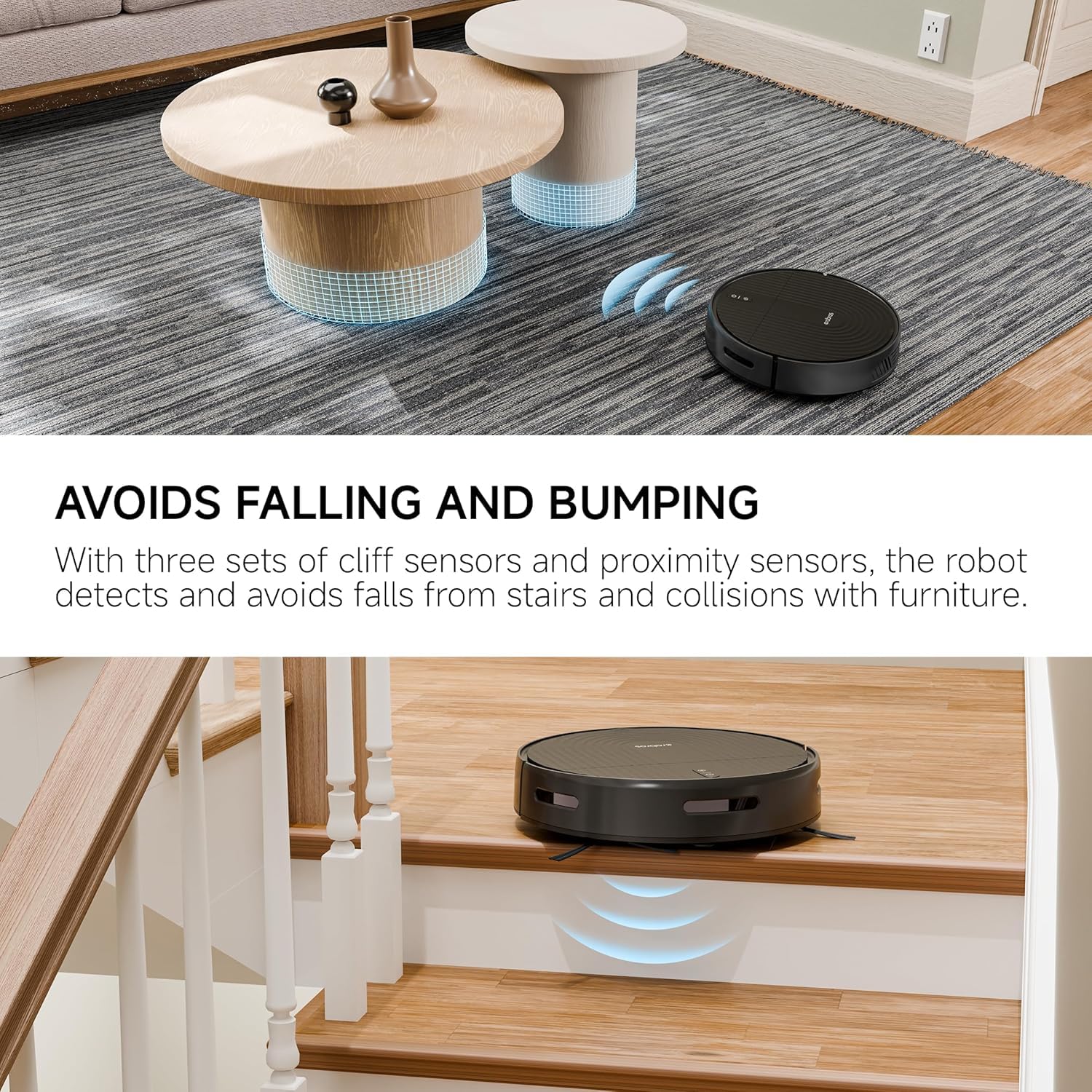 3000Pa Powerful Suction Robot Vacuum Cleaner - Ultra Slim 2.99