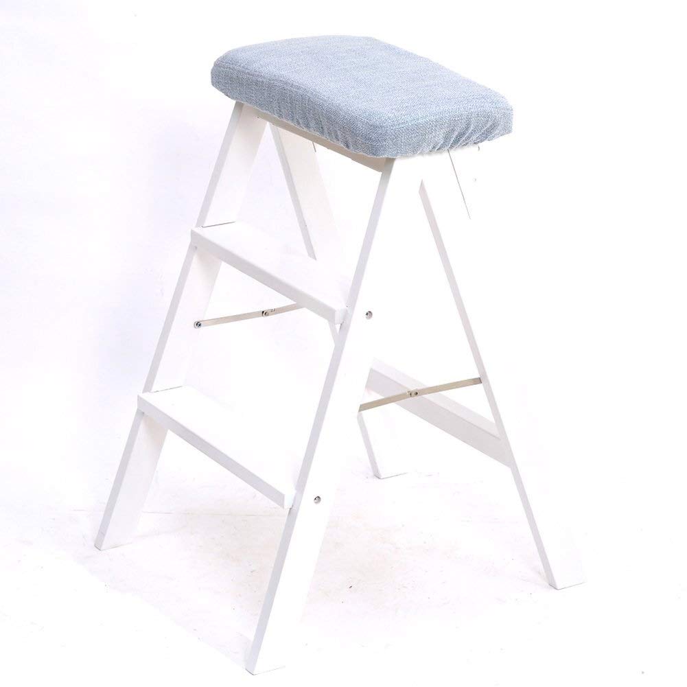 3-Step Foldable Wooden Step Stool for Home, Space Saving Multi-Functional Indoor Climbing Stool - Perfect for Kitchen, Bathroom, and Storage Use