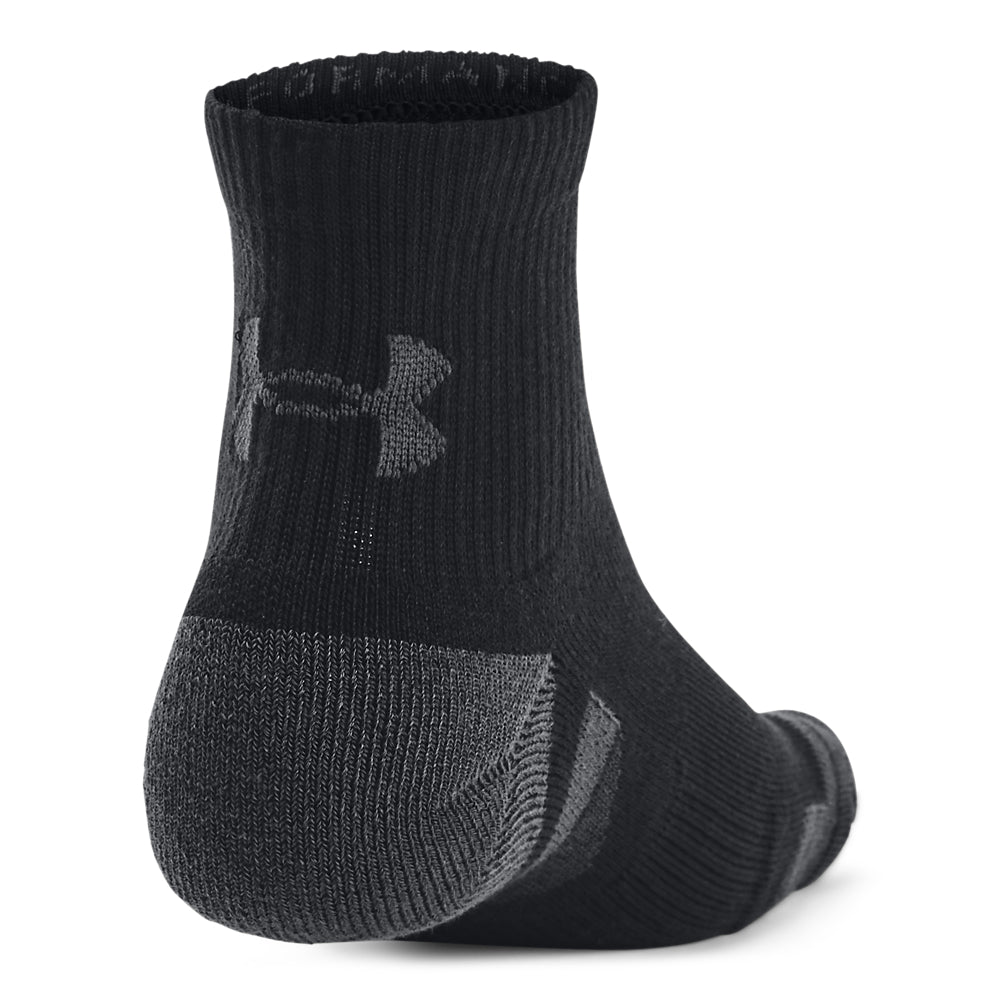 Men's & Women's Under Armour Performance Tech Quarter Socks 3-Pack - Moisture Wicking Athletic Socks for Running, Training & Sports Activities