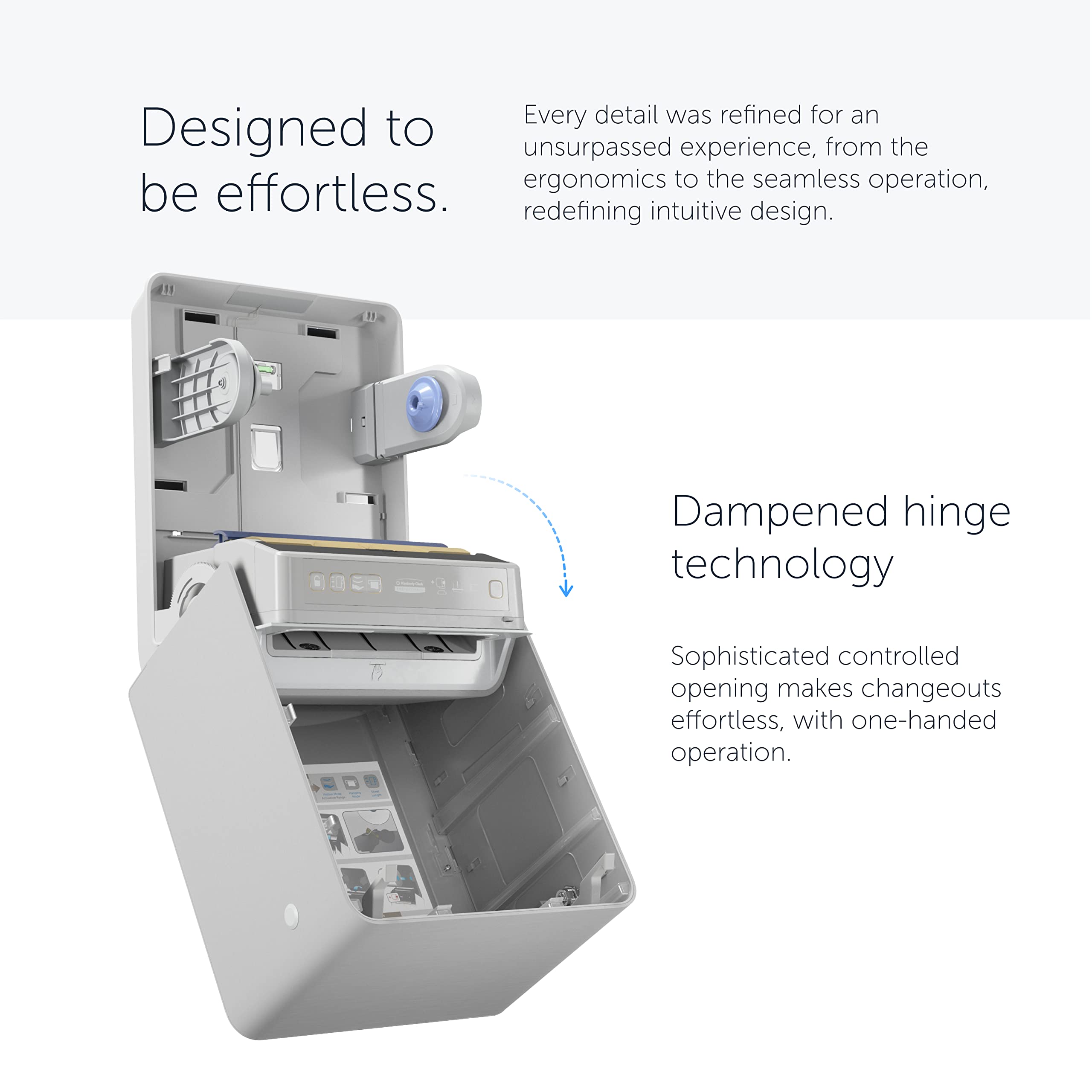 ICON Automatic Roll Towel Recessed Dispenser with Trim Panel (53699) - Stainless Steel Commercial Restroom Solution - Module Sold Separately (Qty 1) for Office, Hotel & Public Washroom Hygiene