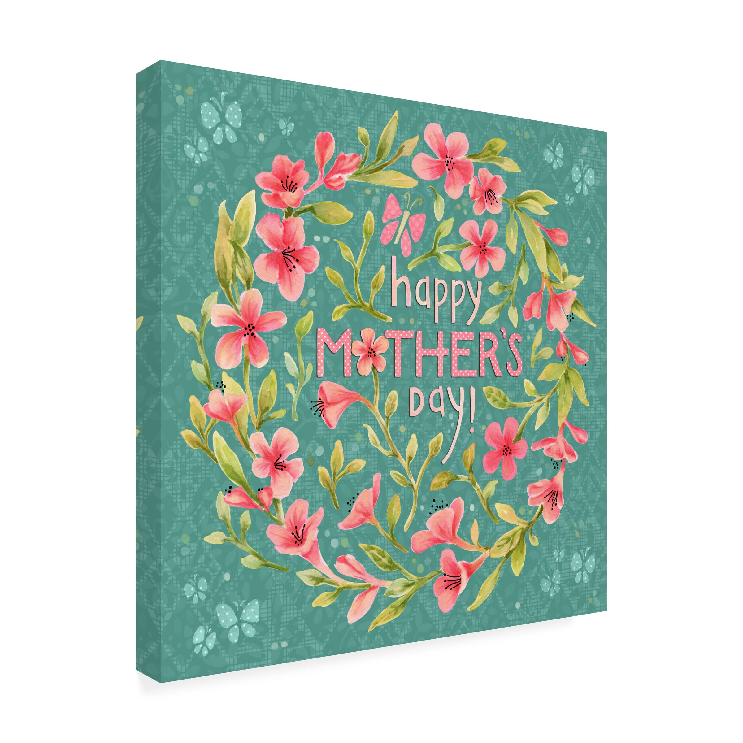 Trademark Fine Art 'Mother's Day' Canvas Wall Art by Yachal Design - Perfect Gift for Mom, Home Decor & Living Room Wall Decor