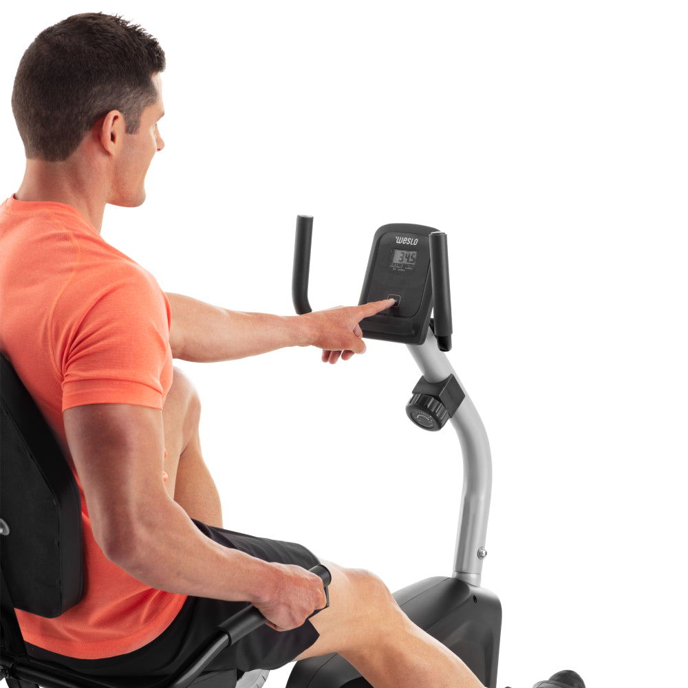 Weslo Pursuit R 4.1 Recumbent Exercise Bike for Home Gym - Low Impact Workout Machine with Comfortable Seat & LCD Display - Perfect for Seniors, Physical Therapy & Indoor Cycling Training