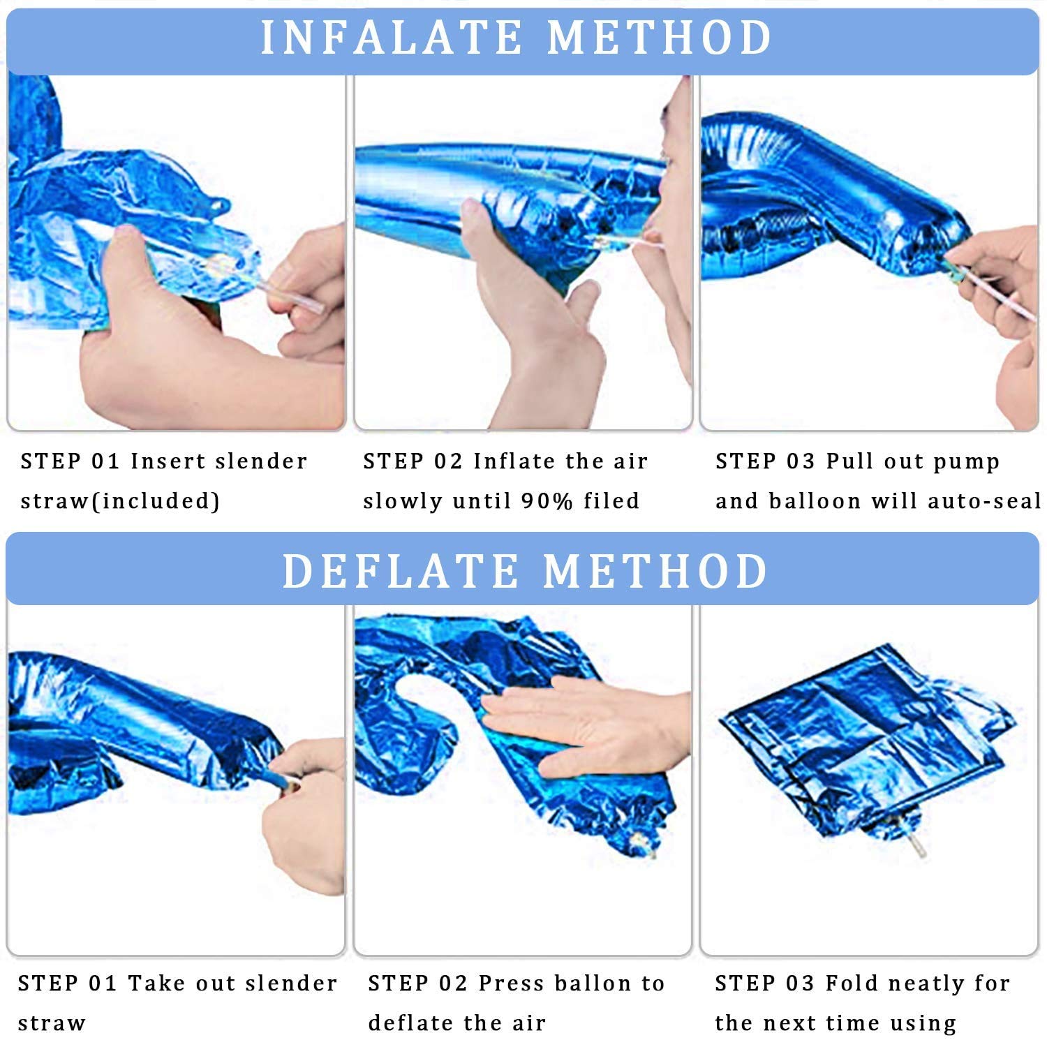 40 Inch Blue Jumbo Digital 8 Number Balloons - Giant Foil Mylar Balloons for Birthday Parties, Weddings, Bridal Showers, Anniversaries & Photo Shoots - Perfect for Event Decorations and Celebration Backdrops