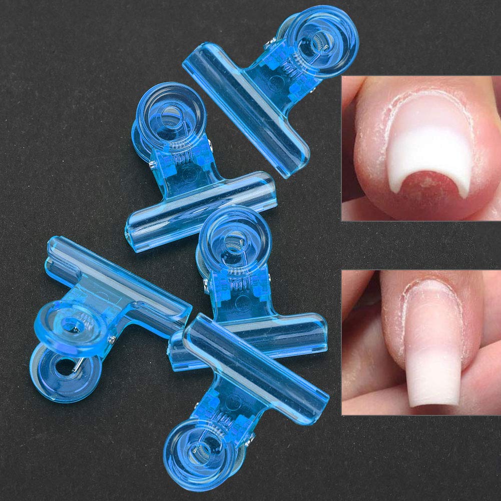 5pcs C Curve Nail Extension Clips - Multi-functional Plastic Nail Art Accessories for Gel, Base & Top Coat | Perfect for DIY Manicures, Salon Nail Art & Professional Nail Extensions