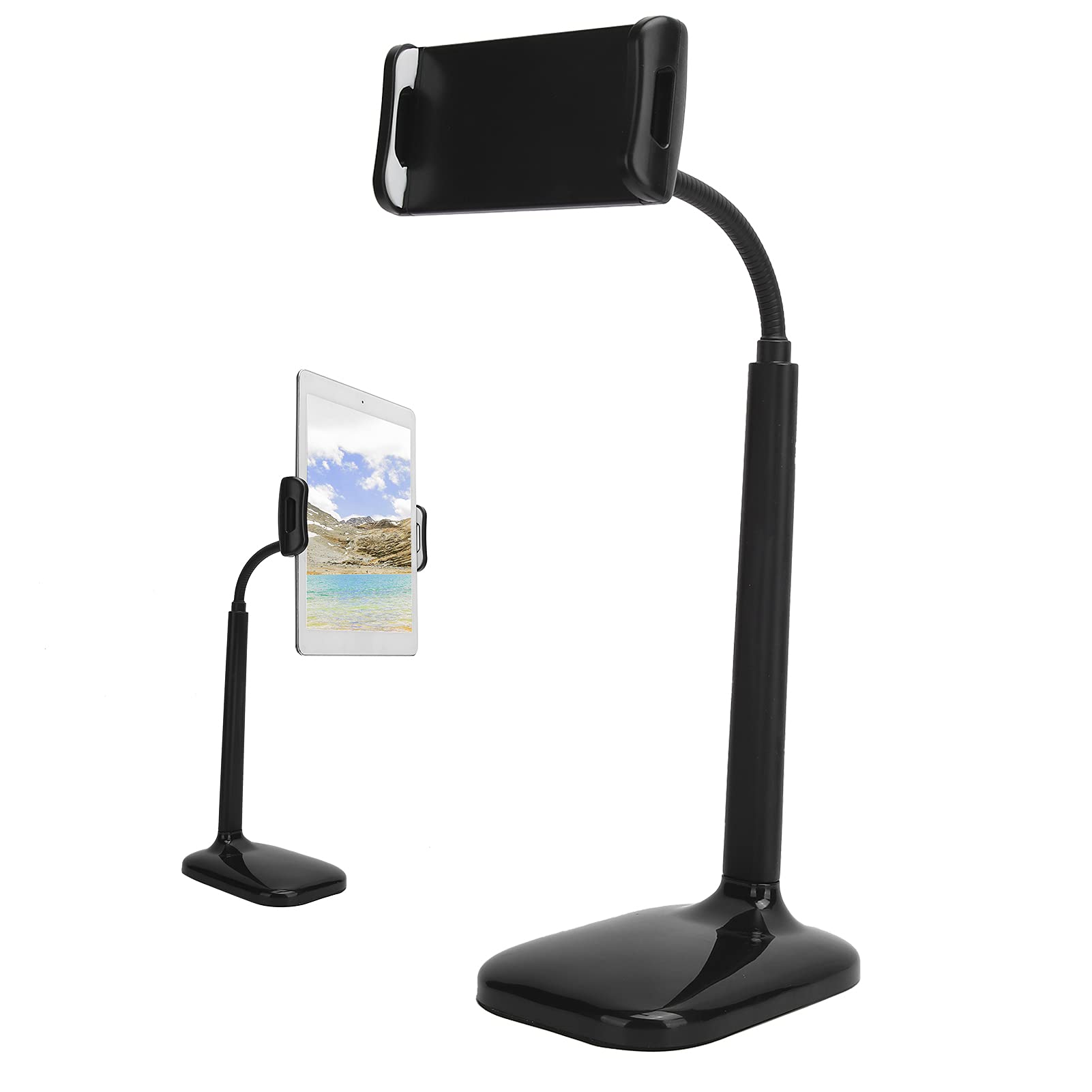 Adjustable Phone Stand Holder - Stable Desktop & Tablet Stand with Exquisite Craftsmanship - Multi-Functional for iPhone, Android Phones (Black) - Perfect for Office, Home, Video Calls & Hands-Free Viewing