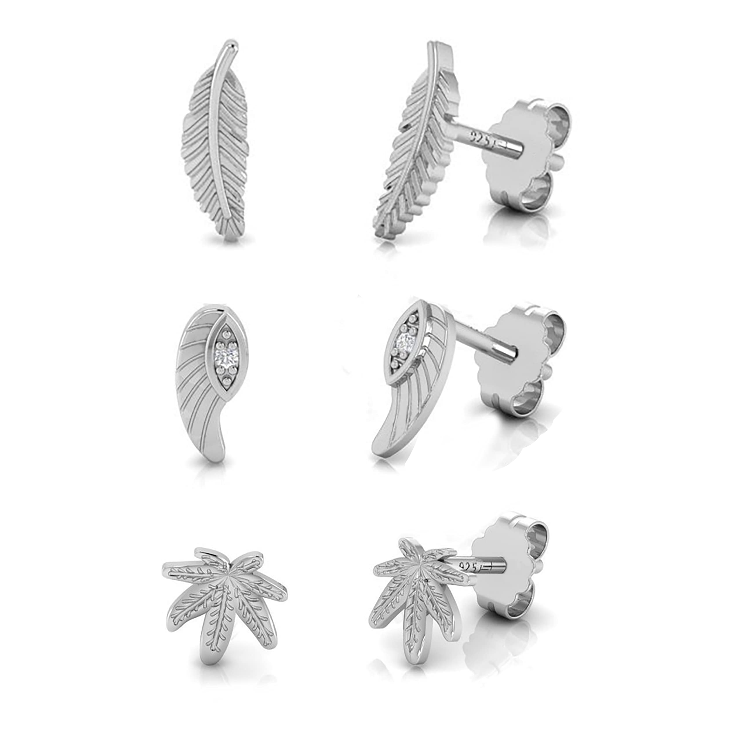 925 Sterling Silver Cubic Zirconia Stud Earrings for Women - Hypoallergenic Everyday Jewelry Gift Set for Her | Perfect for Work, Date Night & Special Occasions