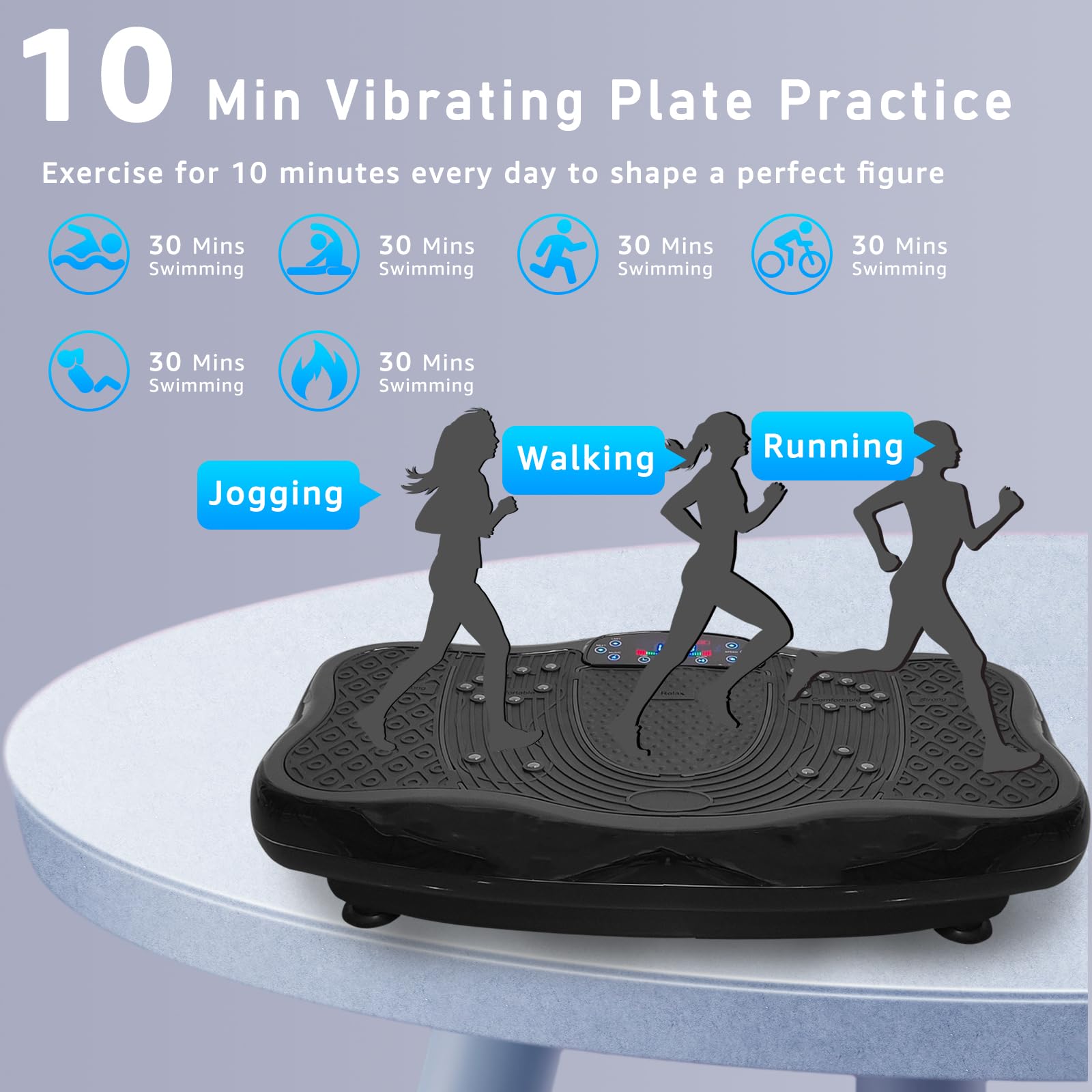 XXL Vibration Plate Exercise Machine for Weight Loss & Body Toning - 120 Speed Levels Power Platform for Home Gym Workouts - Improve Fitness, Circulation & Wellness (Ideal for Home Use, Physical Therapy & Recovery)