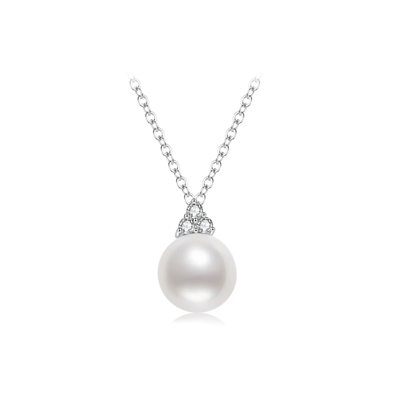 18K Solid Gold Diamond & Australian White Saltwater Pearl Necklace - Elegant Bridal Jewelry, Anniversary Gift for Her, Women's Luxury Pearl Pendant Necklace for Weddings & Special Occasions