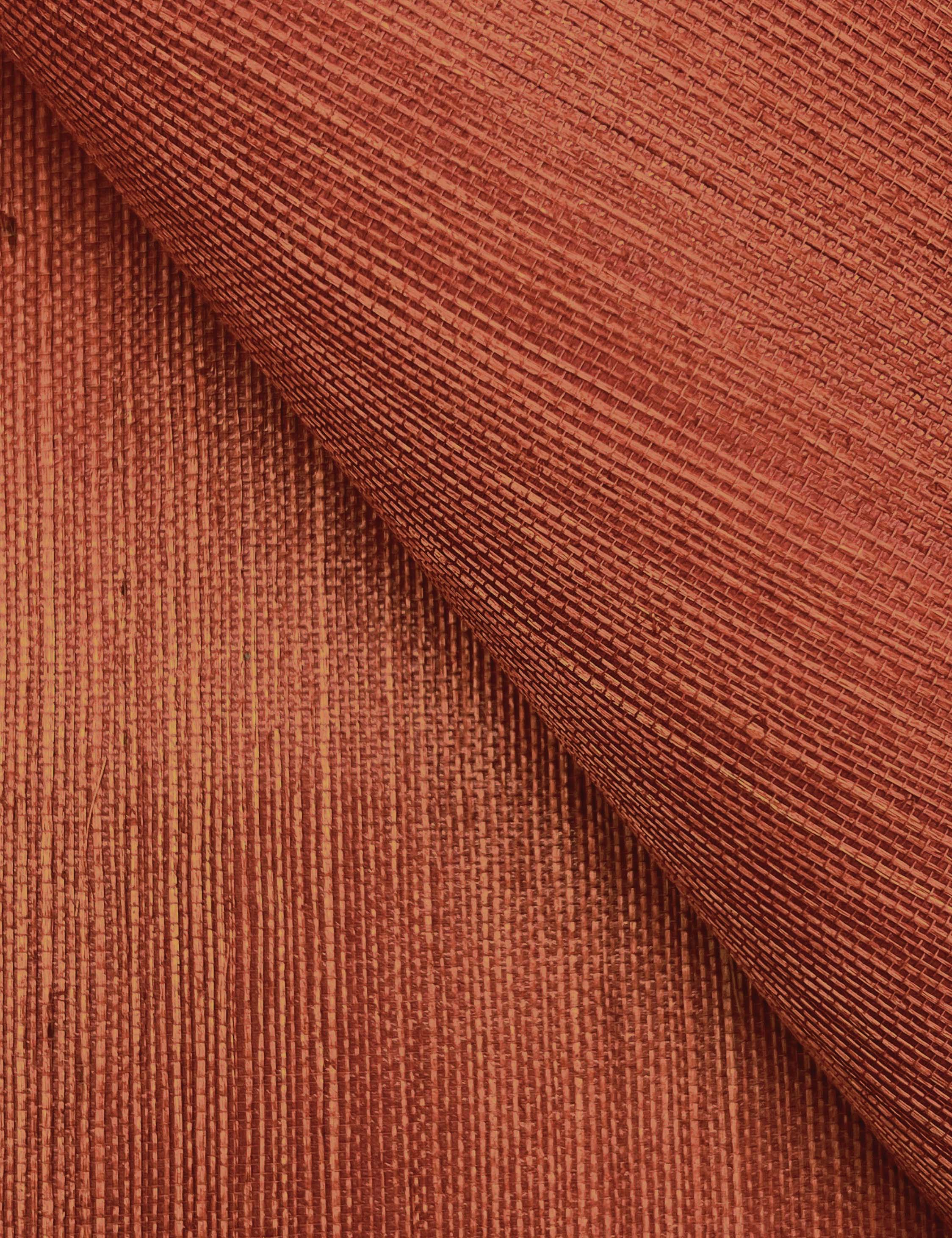 Beale Grasscloth Wallpaper Swatch - Natural Textured Wall Covering in Rhubarb Color for Living Room, Bedroom & Office Decor