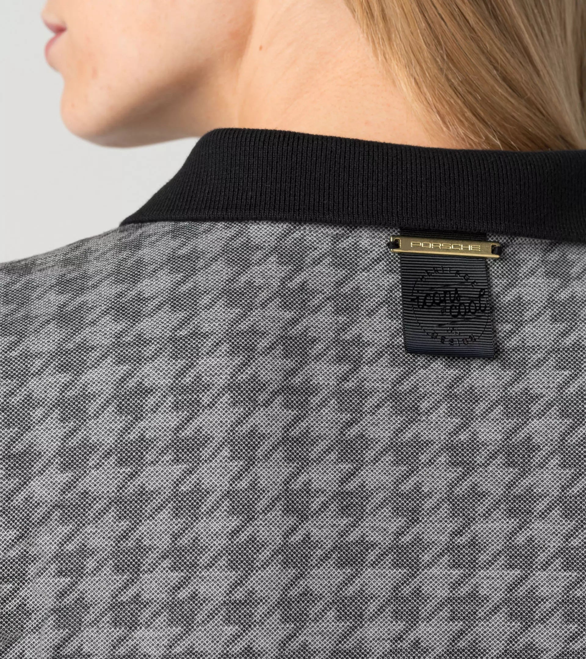 Porsche Heritage Houndstooth Women's Polo Shirt - Classic Style for Golf, Tennis & Casual Wear