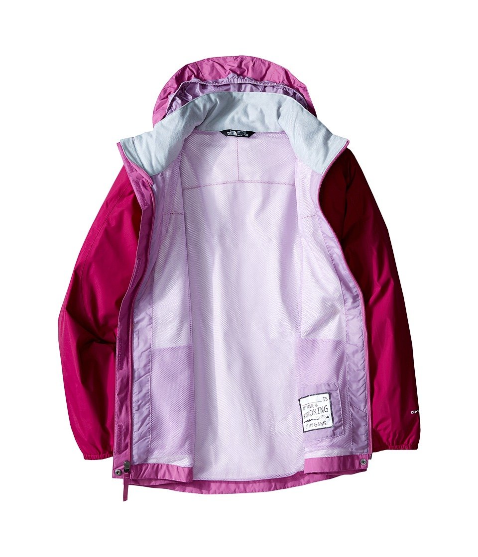 The North Face Kids' Resolve Reflective Waterproof Jacket for Girls - Lightweight Windproof Winter Coat (Toddler/Big Kid) Roxbury Pink/Wisteria Purple Size XL (18 Big Kids) - Perfect for School, Outdoor Play & Winter Activities