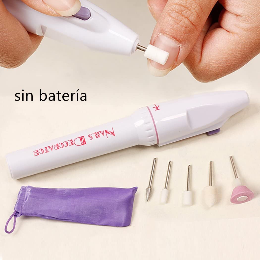 Kapmore 5-in-1 Electric Nail File & Manicure Set with Callus Remover, Nail Buffer, Polisher - Professional Manicure Pedicure Kit for Home & Salon Use