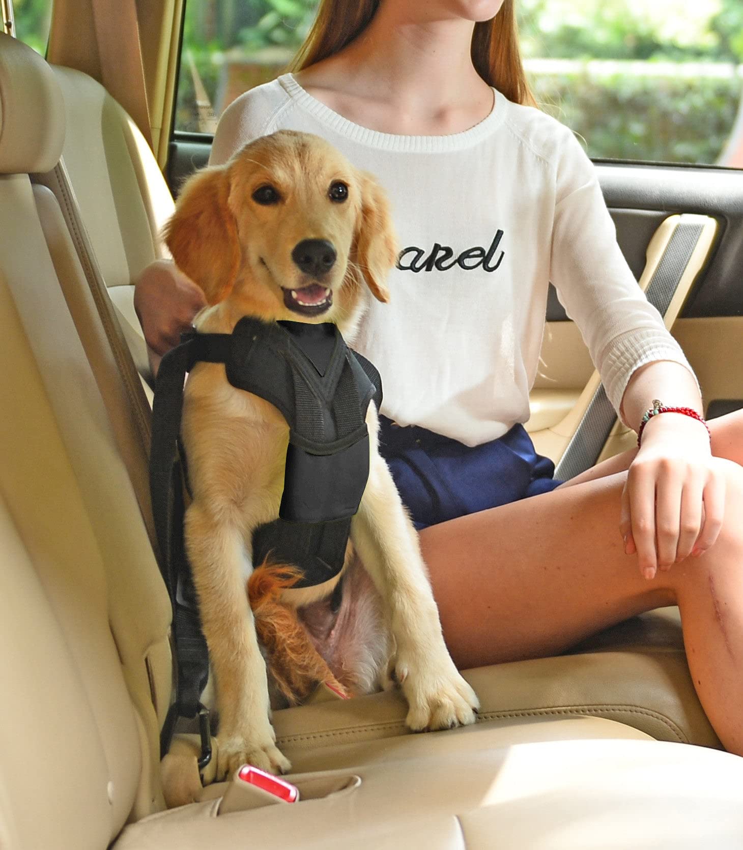 Pet Life ® Road-to-Safety Car Dog Harness with Swivel Hooks - Secure Pet Car Seat Harness & Safety Leash for Enhanced Protection During Travel