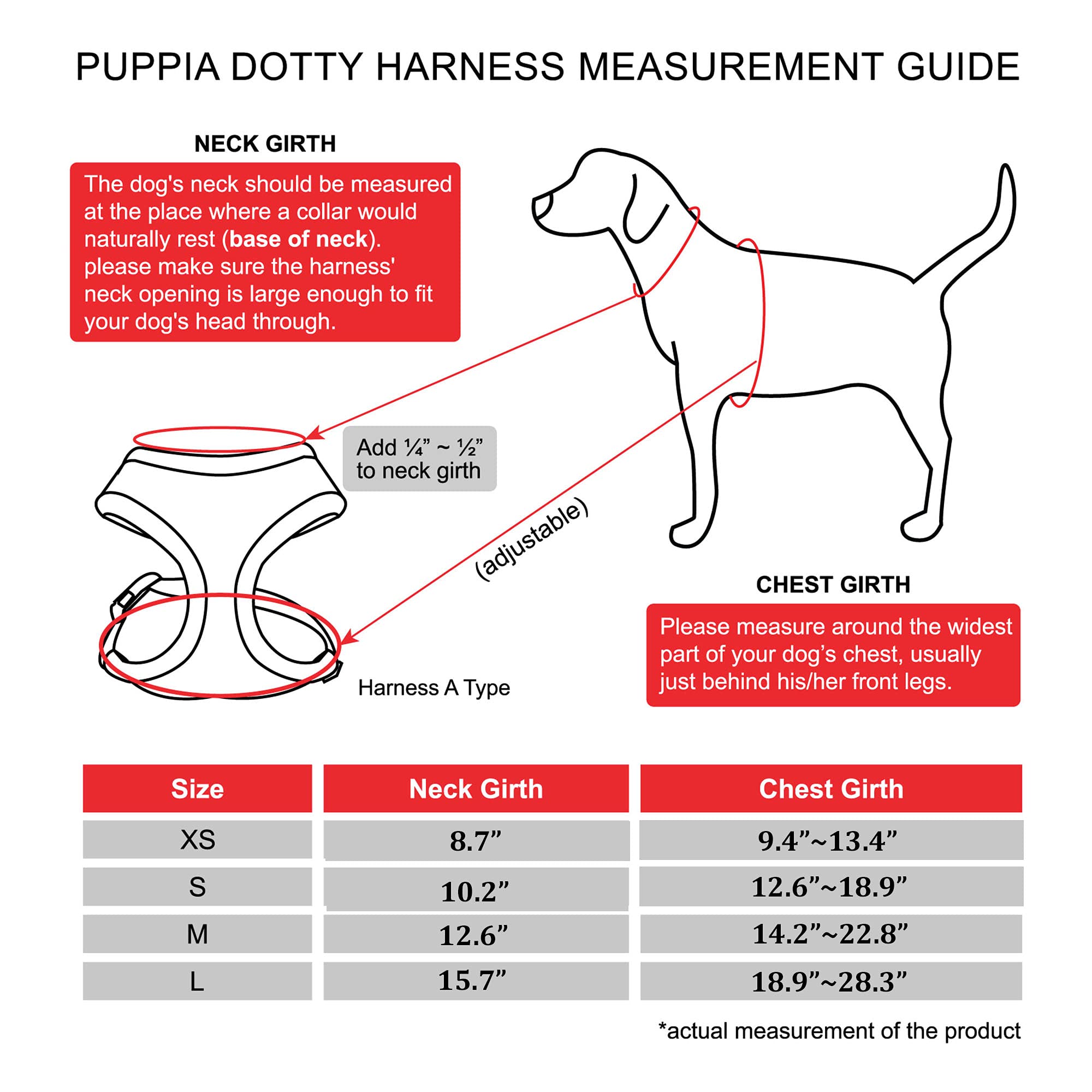 Puppia Dotty No-Pull Dog Harness for Small & Medium Dogs - Pink | Walking & Training