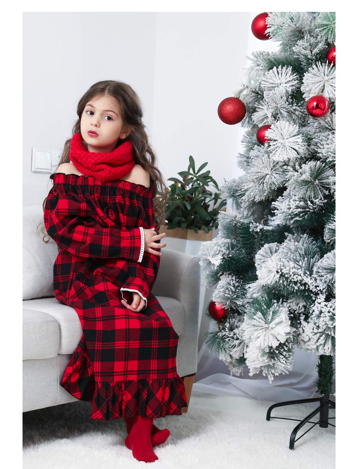**Princess Nightgown for Girls 3-12 Years - Winter Long Sleeve Flannel Nightdress Pajama Dress - Soft & Warm Sleepwear for Kids - Perfect for Bedtime & Cozy Winter Nights**