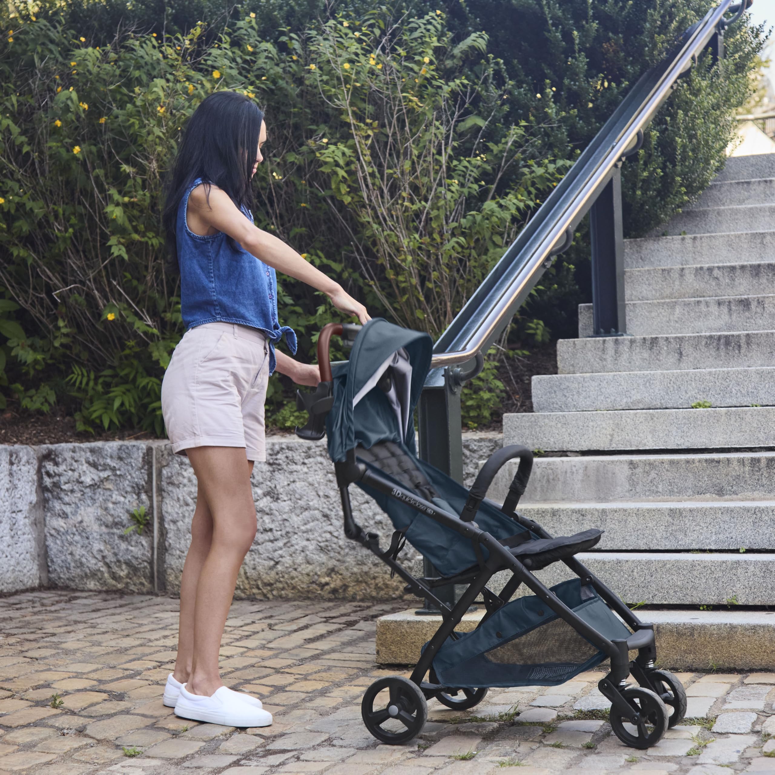 Ingenuity 3Dquickclose CS+ Compact Fold Stroller - Lightweight Baby Stroller with Oversized Canopy, Extra-Large Storage Basket & One-Hand Fold | Perfect for Travel, Shopping & City Walks