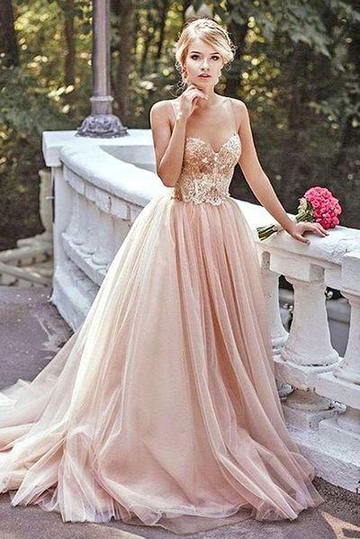 Elegant Gold Sequin A-Line Evening Prom Dress with Long Tulle Skirt - Perfect for Homecoming, Formal Dances & Special Occasions