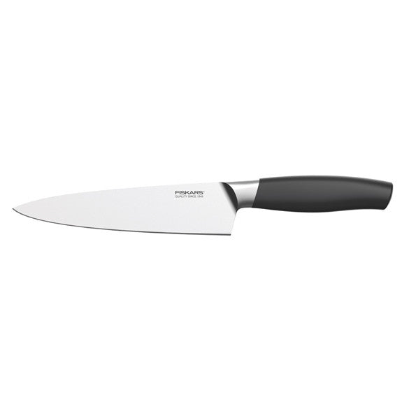 Fiskars Function Form+ M Cooks Knife 17cm - High-Quality Professional Chef Knife for Precise Cutting - Perfect for Home Cooking, Restaurant Use & Food Preparation