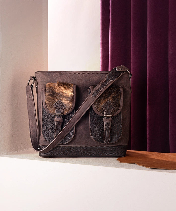 Trinity Ranch Genuine Hair-On Cowhide Concealed Carry Shoulder Holster Bag - Perfect for Outdoor Adventures, Hunting & Everyday Carry