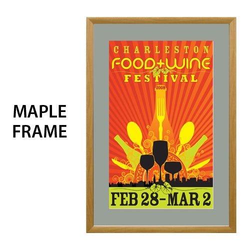 16x20 Designer Wood Snap Frames for Posters - 4 Wide Matboard Display - Perfect for Home Decor, Art Galleries & Office Wall Displays