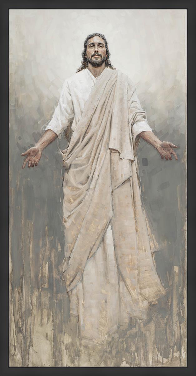 Large 'He is Risen' Wall Art - Religious Easter Decor for Home, Church & Office - Inspirational Christian Scripture Canvas Painting