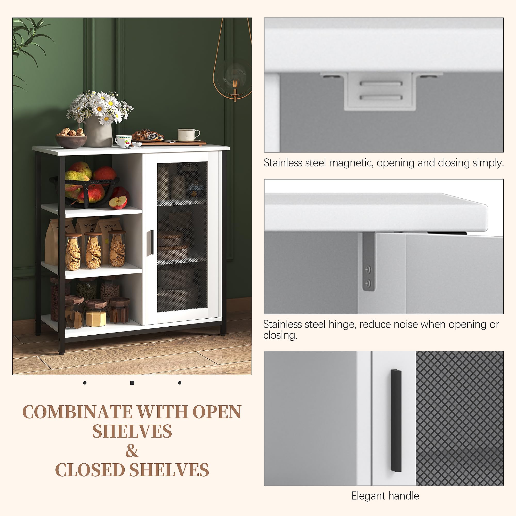 Mini Coffee Bar Cabinet with Storage - 27.5