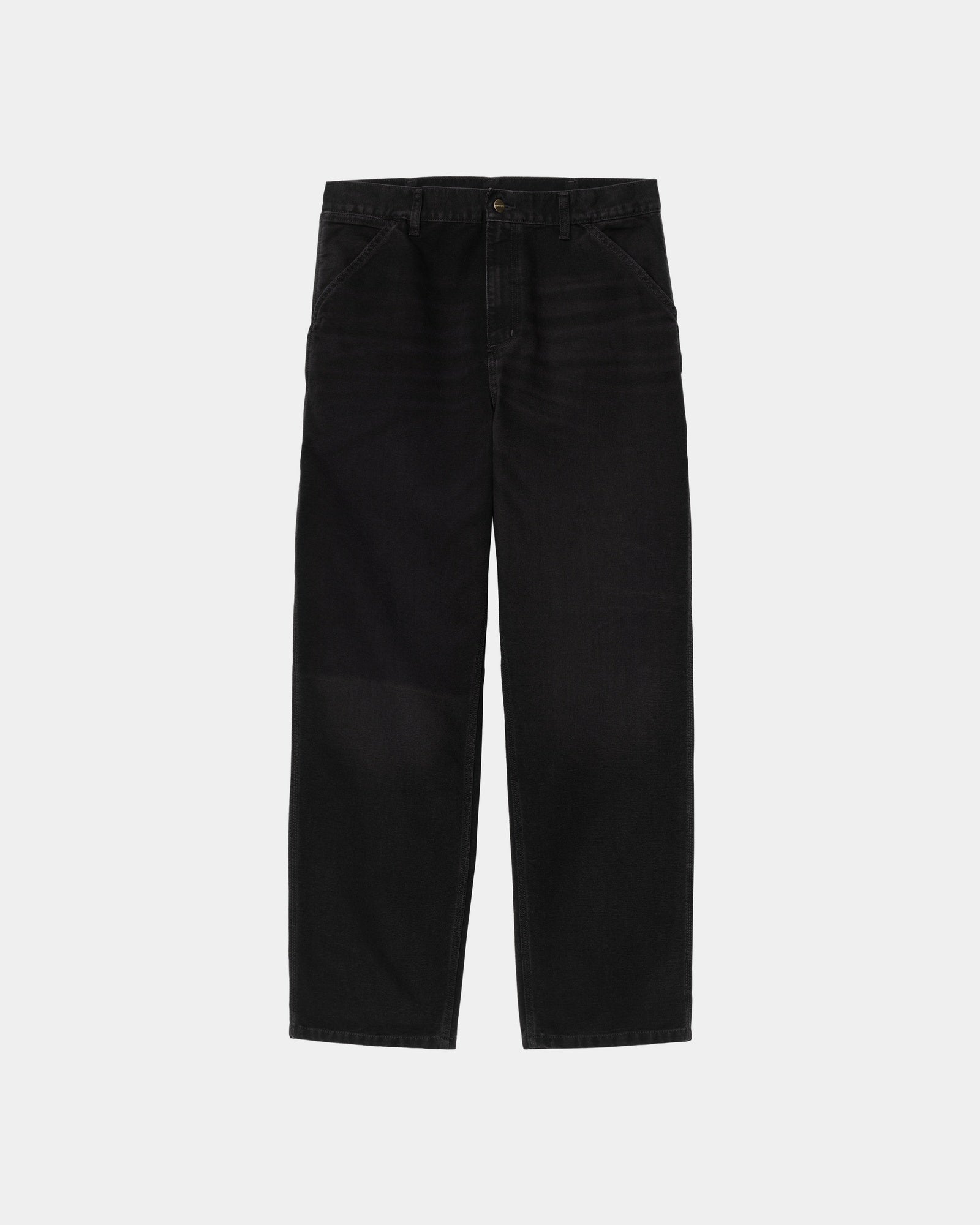 Single Knee Pant Stone Canvas | Black - Durable Work Pants for Construction, Hiking & Outdoor Activities