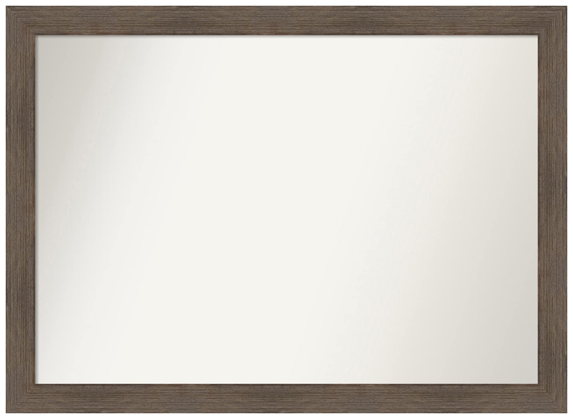 Amanti Art 24x33 Inch Non-Beveled Custom Wall Mirror - Solid Hardwood Mocha Narrow Frame - Bathroom, Bedroom, Living Room Decor - Available in Various Sizes
