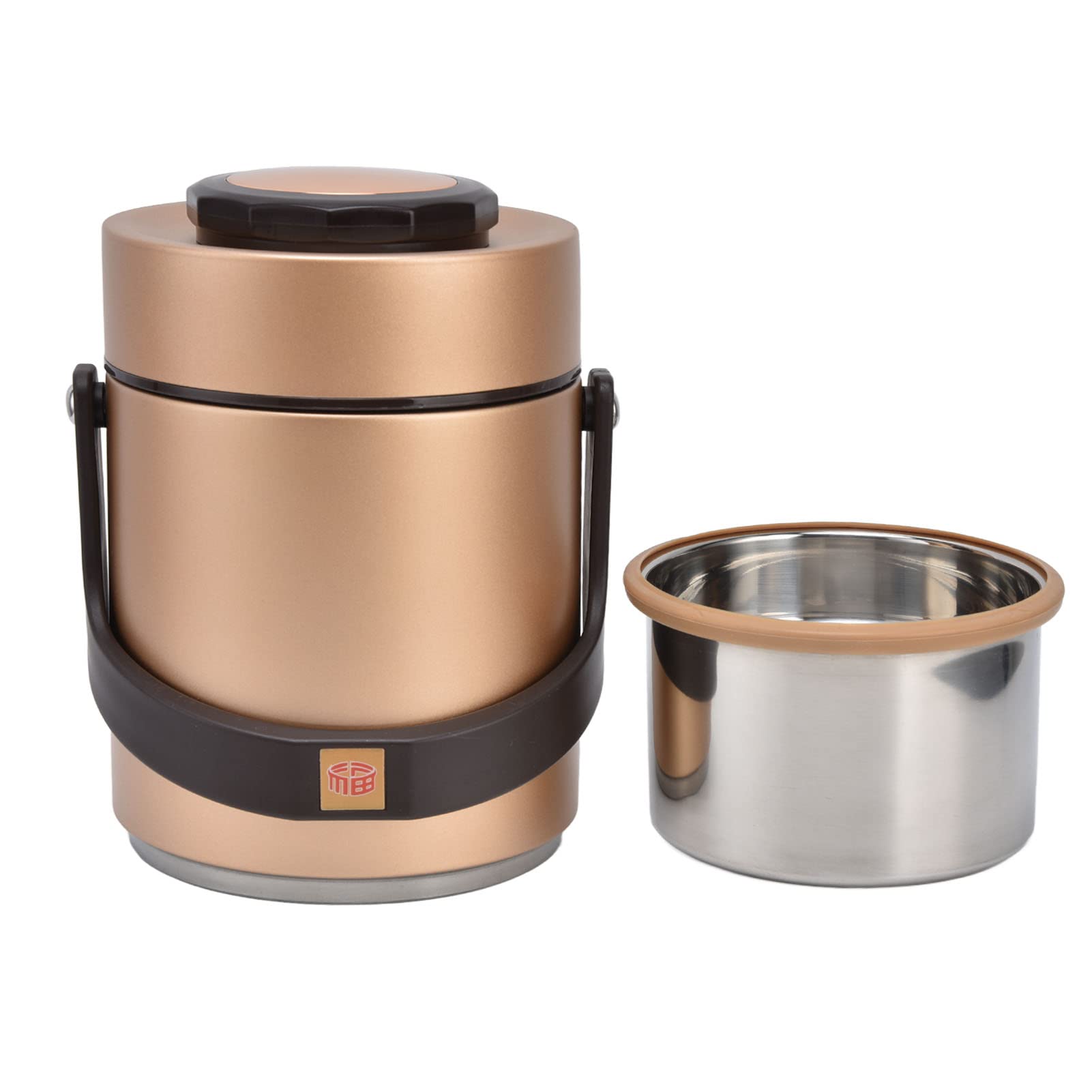 Premium Stainless Steel Insulated Lunch Box - Leakproof Vacuum Sealed Bento Box for Office Workers & Professionals | Portable Meal Container for Work, School & Outdoor Activities (Gold)