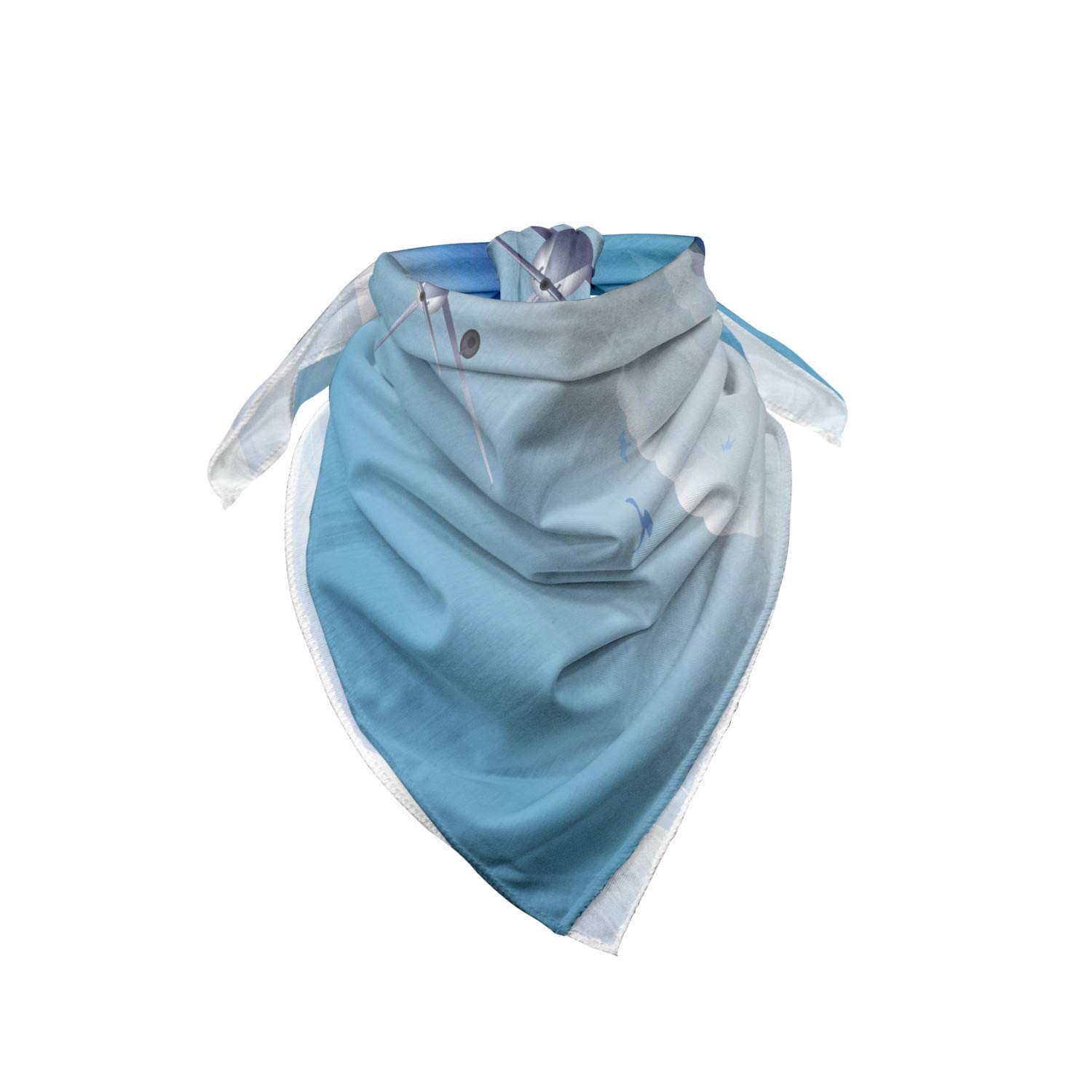 Ambesonne Airplane Bandana - Unisex Head & Neck Scarf with Ocean Shark Print - Perfect for Travel, Beach, and Outdoor Adventures