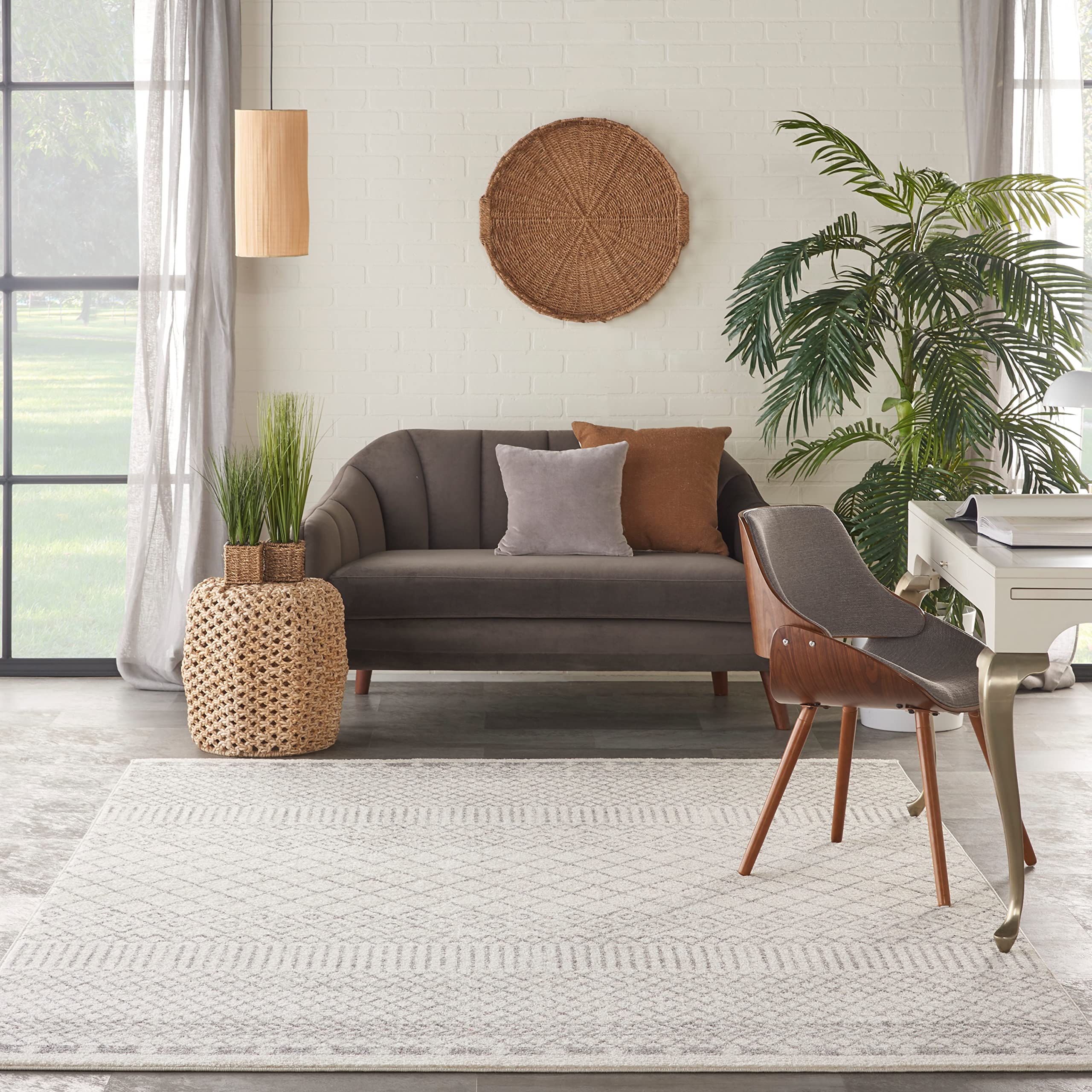 Nourison Passion Bohemian Ivory/Grey 6'7