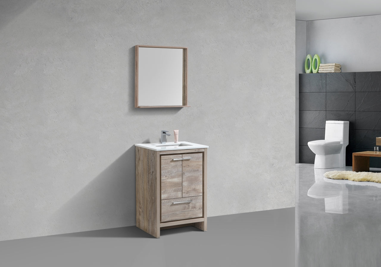 Modern Bathroom Vanity with Nature Wood & Quartz Countertop - Floor Standing Design for Contemporary Bathrooms | Perfect for Home Renovation & Spa-Like Retreats